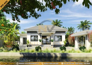 Phối cảnh chính diện của ngôi nhà